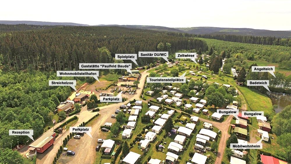 Campingplatz Paulfeld in Thüringen - Liftaufnahme